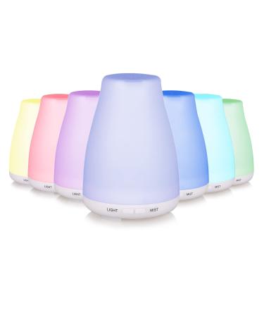 Aroma diffuser compact white - aromadiffuser for essential oils with LED light 3 -in -1: ultrasound diffuser humidifier and night light - 150 ml - from the pharmacy