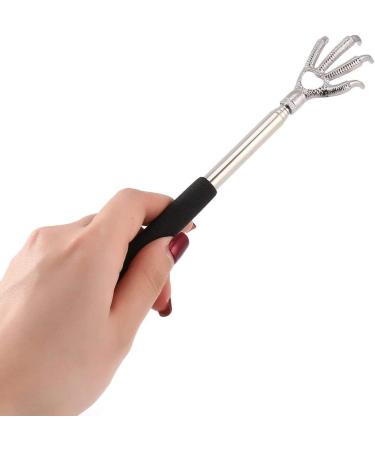 Greatangle Compact Telescopic Claw Massager - Adjustable Stainless Steel Back Scratcher (22-58cm) - Portable Massage Hand Claw in Black - Buy Online on GoSupps.com