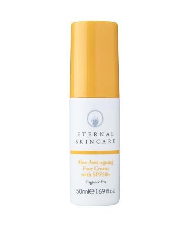 Eternal Skincare Eternal Skincare Anti-Aging Aloe Face Cream SPF 50+ (50ml) - Daily Hydration UVA/UVB Protection Blue Light Defense Soothing Aloe Vera Fragrance-Free For Sensitive Skin