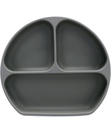 5pcs Silicone Baby Weaning Set with Suction Bowl, Spoon, Fork, Divided Plate & Adjustable Bib - Olive Green | For Kids and Toddlers - Buy Online on GoSupps.com