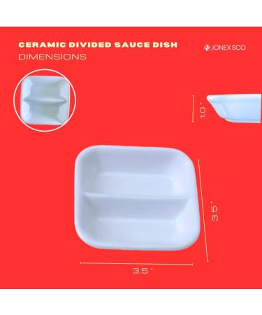Chili Oil Crunchy Garlic Sauce Spicy Chili Crisp Oil Bundle with JONEX SCO White Small Ceramic Divided Dish Perfect for Side Dishes Sauces Condiments - Buy Online on GoSupps.com