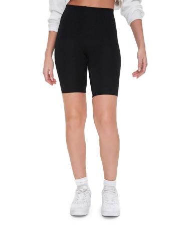 ELF KUCKUCK short leggings made of organic cotton high waist women's cycling shorts for everyday life & sports one size black