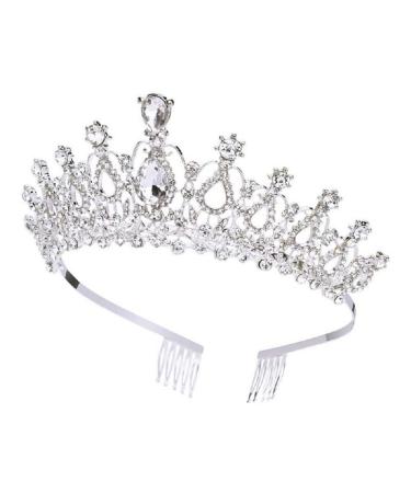Crystal Rhinestone Tiara Crown - Elegant Bridal Headband for Weddings Proms and Parties | Perfect Gift for Girls & Women - Buy Online on GoSupps.com