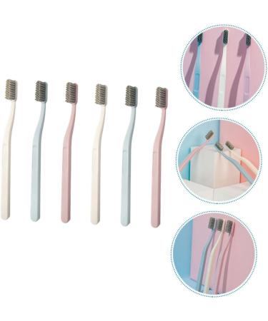 Coolhiya 6-Pack Stiff Bristle Manual Toothbrushes for Adult Oral Care | Effective Tooth Cleaning Solution - Buy Online on GoSupps.com