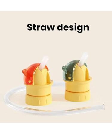 Reusable Children Beverage Water Bottle Straw Lid Water Bottle Straw Cap Portable Bottle Twist Cover Cap with Straw Children Drinking Water Outside Bottle Cap Spout Adapter (Red+Green) - Buy Online on GoSupps.com