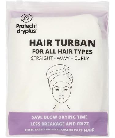 PROTECHT DRYPLUS Super Absorbent Microfibre Hair Turban - White | One Size - Buy Online on GoSupps.com