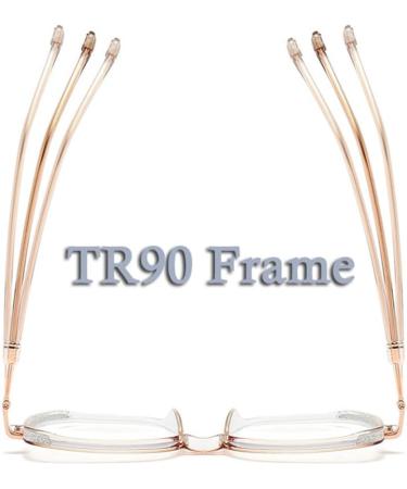 Large Frame Blue Light Blocking Reading Glasses for Women - Vintage Square Computer Readers 2.5+ Black - Buy Online on GoSupps.com