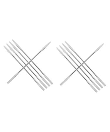 FRCOLOR 10 Pcs Stainless Steel Toning Sticks Korean Makeup Palette Makeup Face Makeup Foundation Stainless Steel Makeup Spatulas Korean Makeup Spatula Cosmetic Spatula Mix