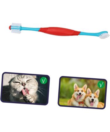 Angoily 2pcs Convenient Double-headed Bristles Pet Double-head Brush for Small Cleaning Soft-bristles Tooth - Buy Online on GoSupps.com