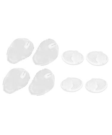 HEALEEP 4 Pairs Clip Toe Pad Gel De Cejas Transparente Silicone Gel Clear Sandal Toe Post Pads Toe- Thong Toe Protectors Clear Toe Protectors Toe Guards for Big Toe Thong Sandal Toe Pads