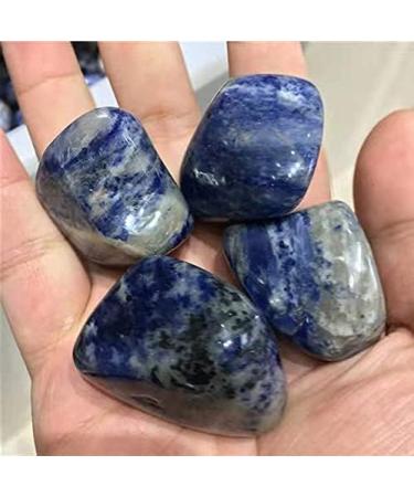 Bulk Crystals Natural Quartz Crystal Blue Sodalite Tumbled Stones for Home Decoration 5pcs 20-25mm Full of Texture - Buy Online on GoSupps.com