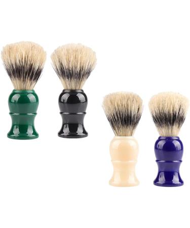 Buy Men's Back Razor Set - 4pcs Ultra-Soft Bristle Shave Brush & Handle - Perfect for Inner Shaving - Silver Spitz Roof Design - Buy Online on GoSupps.com