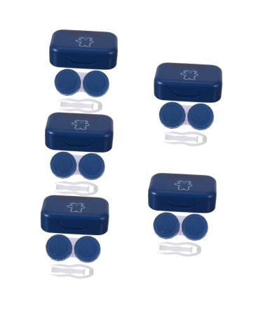 Gatuida 5 sentences 4th care box for colored contact lenses travel case for contact lenses eye contact case blue contact lens container Sweet keeper Korean species travel items plastic travel bluex5stk 6.5x4.5x2cmx5pcs