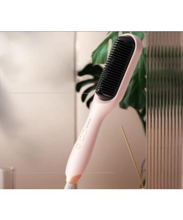 Revolubrush Pro Hair Straightener Brush| 5 Temp Settings Hair Straightener| 20s Fast Heating| Brush with Built in Comb
