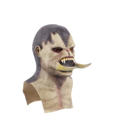 ABOOFAN Mask Halloween Face Cover Devil Headgear Emulsion