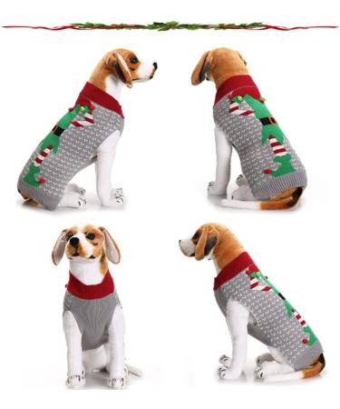 Abrrlo XXL Clown Dog Costume - Cozy Cotton Sweater for Christmas & Winter - Stylish Knitted Dog Clothes - Buy Online on GoSupps.com