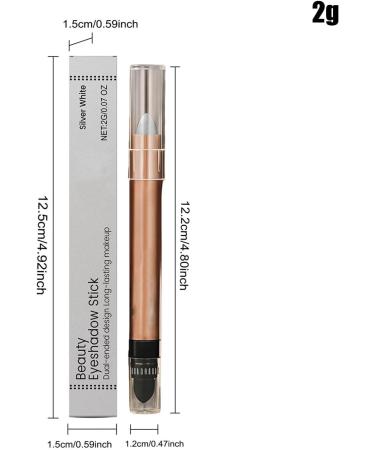 B ton de fard paupi res double extr mit Fard paupi res et crayon de contour imperm able Diamond Shimmer f cr me longue dur e avec ponge estompeuse 3 couleurs 2 g White - Buy Online on GoSupps.com