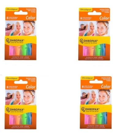 OHROPAX Color foam plugs (4x 8 pieces)