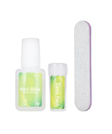 Ingrown Toenail Correction Treatment Kit Elastic Toe Nail Straightener Patch with Nail File Glue Ingrown Toenail Correction Strips Brace Kit Toenail Correction Patches Recover Clips
