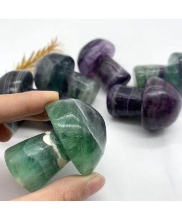 Gemstones for Decoration 1PC Natural Big Green Purple Fluorite Mushroom Shaped Polished Stone DecorNaturalStones and s Aura ningxiao - Buy Online on GoSupps.com