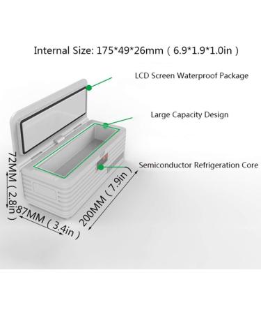 Insulin Refrigerated Box Portable Charging Refrigerated Box Incubator Small Ice Box Car Mini Refrigerator Intelligent Frequency Conversion White - Buy Online on GoSupps.com