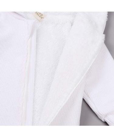 Kids Tales Baby Winter Rabbit Ear Hooded Romper | 3-6 Months | White Thick | Winter Warm Outfit - Buy Online on GoSupps.com