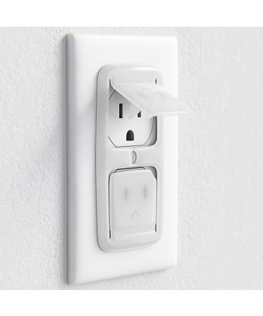Block-It-Socket Outlet Covers Baby Proofing (Made in USA) - 8 Pack, Never Lose an Outlet Plug Cover Again, Child Safety Switch, Stays Attached, No Choking Hazard - Clear - Buy Online on GoSupps.com