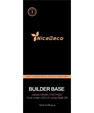 Nicedeco 8 in 1 Builder Base Strengthening Gel 15ml UV/LED Clear Building Nail Gel in a Bottle for Hard Strong Nails Tips & Extensions Gel Polish Nail Repair Nail Strengthen 018 - Buy Online on GoSupps.com