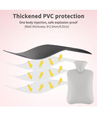 Fivtsme Electric-Free 2-in-1 Foot Warmer & Hot Water Bottle | Super Soft Heating Pads for Cold Feet | 1L Gray Comfort for Women Men & Children - Buy Online on GoSupps.com