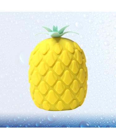 Lurrose Silicone Pineapple Body Scrubber - Yellow | Shower & Massage Brush for Dead Skin Removal | Loofah Dish Sponge - Buy Online on GoSupps.com