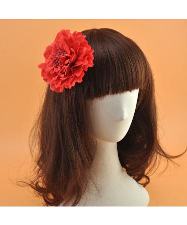Amuhou Womens Rose Flower Hair Clip & Brooch Set - Bridal Headpiece & Flamenco Dancer Accessory (Peony 12 Pcs) - Buy Online on GoSupps.com