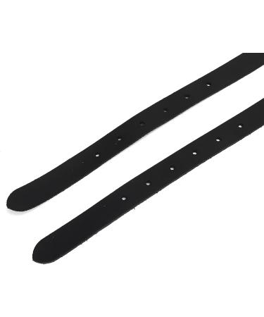Yosoo Health Gear Black Leather Spur Straps - 1 Pair, Adjustable Buckle, 50cm - Ideal for Horse Equestrian Riding Control - Buy Online on GoSupps.com