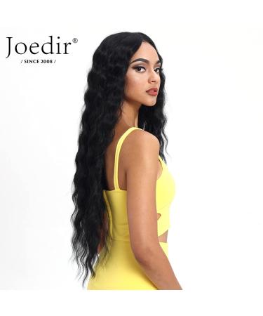 Joedir 30'' Long Wavy Synthetic Lace Front Wig with HD Transparent Lace - 130% Density (Black) - 30 Inch - Buy Online on GoSupps.com