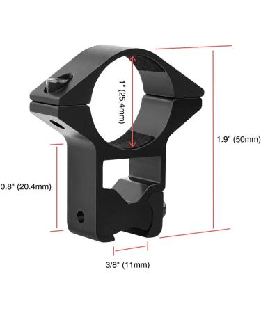 CVLIFE 1 Inch High Profile Dovetail Scope Rings for 3/8 & 11mm Rails - 2 Pieces - Buy Online on GoSupps.com