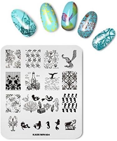 KADS 4Pcs Nail Art Stamping Plate Set for Salon Designs - O1 - Buy Online on GoSupps.com