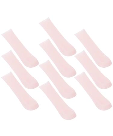 FRCOLOR Ear Spoon Tips Ear Cleaner Replacement Tips 10pcs Soft Silicone Ear Wax Pick Removal Tips Safety Ear Scoops Sleeves Accessories Set for Teens Adults Oval Pink