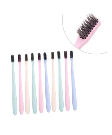 Gleavi 10st charcoal toothbrush Environmentally friendly toothbrush compostable toothbrush soft toothbrush family toothbrush natural toothbrush adults clean floor