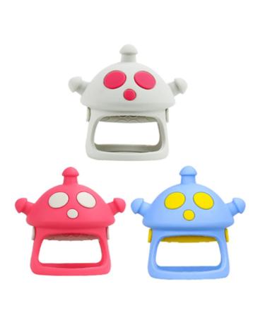 Tough Baby Teether & Soothing Glove Toys | 0-6 Months | Ideal Baby Shower Gifts | Blue Pacifiers - Buy Online on GoSupps.com