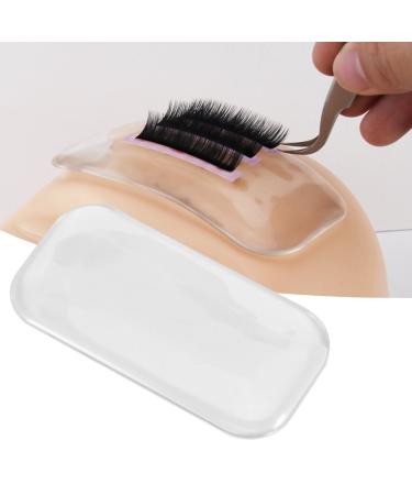 Eyeline glue soft silicone pad washable and reusable make-up eyelash extension tool thicken false eyelashes adhesive pallet use individual salon (2#)