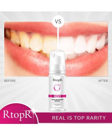 RtopR Mint Teeth Mousse - Ultra-Fine Travel Foam Toothpaste for Deep Cleaning Stain Removal & Refreshing Oral Care - Buy Online on GoSupps.com