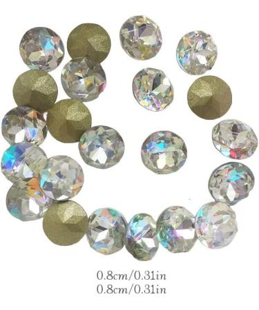 dijiusidy Nail Rhinestones Manicure Decorations Multiple-Shape Multi-color Glass DIY Decor Stickers Eye-catching Beauty Tools 8mmRuby Flower - Buy Online on GoSupps.com