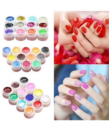 Suki Suki Mixed Colors Glitter UV Gel Builder - 12/16pcs Nail Art Tips & DIY Acrylic Nail Polish 4# | International Shipping - Buy Online on GoSupps.com