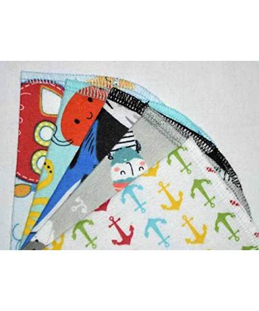 Set of 5 Pirates and Friends 1 Ply Printed Flannel Little Wipes 8x8 Inches - Buy Online on GoSupps.com