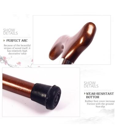 Wooden Cane Solid Walking Stick Wooden Cane Household Old Man Walking Stick Long Handled Crutches Out Walker Walking Stick Red for Elderly Seniors (Red) Selfless dedication - Buy Online on GoSupps.com