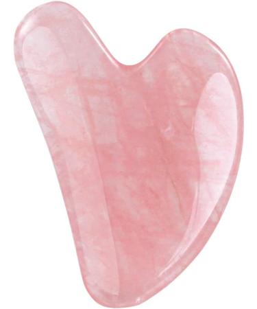 Rosy Finch Jade Stone Gua Sha Massager Tool | Face & Body Scraping Massage Roller - Pink - Buy Online on GoSupps.com