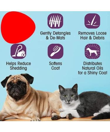 Posh Pooch Deshedding Cat Brush Tool Bladeless Deshedding Malting Cat Deshedder Kitten Brush Tool To Remove Loose Hair & Help Cat Shedding & Malting Safe Alternative to Sharp Blades - Buy Online on GoSupps.com