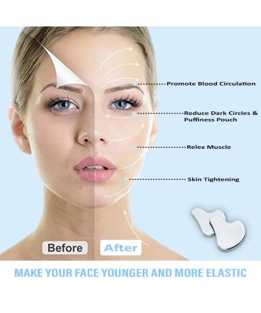 Stainless Steel Gua Sha Tool for Face, Body, Neck & Eyes - Durable Heart Massage Beauty Tool - Metal Gua Sha Skin Care Gift - Buy Online on GoSupps.com