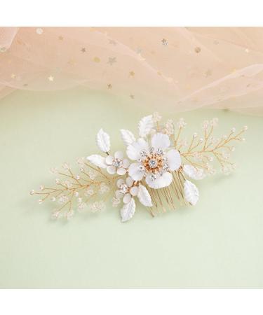 Beaupretty Wedding Hair Accessories Hair Toppers Hair Accessories for Wedding Rhinestone Hair Accessories Hair Accessories for Women Bridal Hair Accessories Metal The Flowers White Comb Bride - Buy Online on GoSupps.com