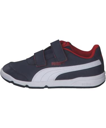 PUMA Kids Stepfleex 2 Sl Ve V Ps Trainers | 5 UK Child | Peacoat/White/Flame Scarlet - Buy Online on GoSupps.com