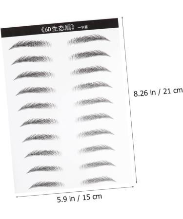 PLAFOPE 4 Sheets Pairs Hair-like Simulation Artificial Eyebrow Patch Simulation Eyebrow Black - Buy Online on GoSupps.com